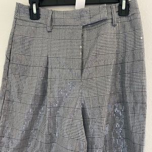 Express Houndstooth High-Waisted Shorts